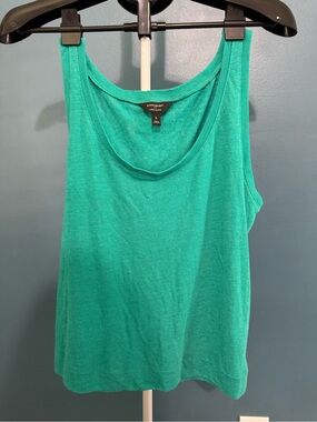 Banana Republic Women's Scoop Neck Tank Top - Teal Green